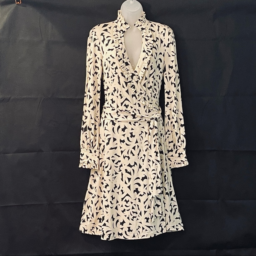 Diane Von Furstenberg Silk Jersey Wrap Dress Sz 6